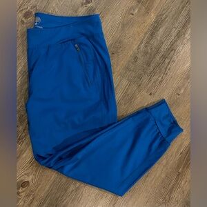 Healing Hands jogger scrub bottoms for women in royal blue